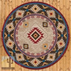 203556 - Whiskey River Natural 8ft Round Low Pile Area Rug