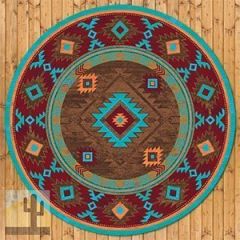 203566 - Whiskey River Turquoise 8ft Round Rug