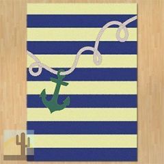 203584 - Rope and Anchor Mint 8ft x 11ft Low Pile Area Rug