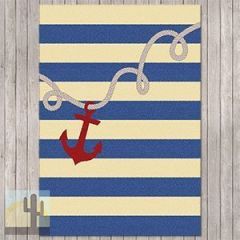 203592 - Rope and Anchor Natural 4ft x 5ft Rug