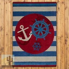 203601 - Ahoy There Nautical 3ft x 4ft Low Pile Area Rug