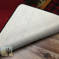 203724 - Plaid Woodsman Red 8ft x 11ft Low Pile Area Rug