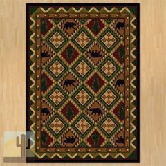203904 - Forest Woodland 8ft x 11ft Low Pile Area Rug