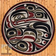 203933 - Raven 8ft Round Low Pile Area Rug