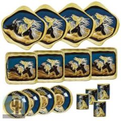 215805 - 551HS Mara Stoneware 16 Piece Dinnerware Set Horses