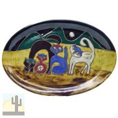 215984 - 545CT Mara Stoneware 16in Oval Platter Cats