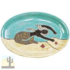 215988 - 545MM Mara Stoneware 16in Oval Platter Mermaids