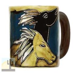 216012 - 549HS Mara Stoneware 9oz Cup Horse Set
