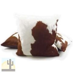 322062 - 20in Cowhide Pillow - Brown and White on Both Sides