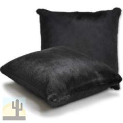 322149 - 15in Premium Cowhide Pillow - Solid Black on Both Sides