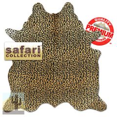 322303 - Safari Stenciled Leopard Print Caramel Premium Cowhide