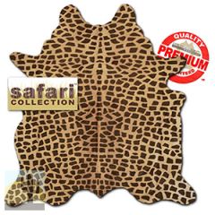 322308 - Safari Stenciled Giraffe Print Caramel Premium Cowhide