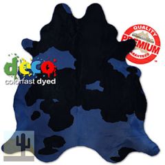 322513 - Colorfast Dyed Navy on Black and White Premium Cowhide Rug
