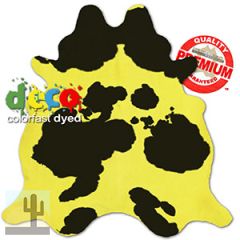 322526 - Dyed Premium Cowhide - Spotted on Yellow - Large