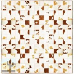323179 - Custom Patchwork Cowhide Rug Brown and White Light 323179