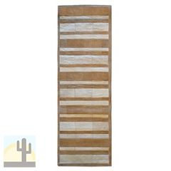 323180R - 71 x 24 Cowhide Patchwork Runner Layers Palomino 323180R
