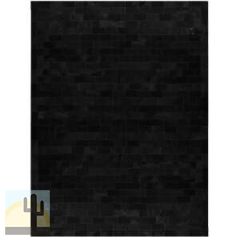 323218 - Custom Patchwork Cowhide Area Rug Bricks Black 323218
