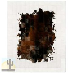323244 - Custom Patchwork Cowhide Rug White Brown Transition 323244