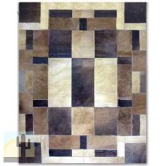 32333 - Custom Patchwork Cowhide Area Rug Architectural Multi 32333