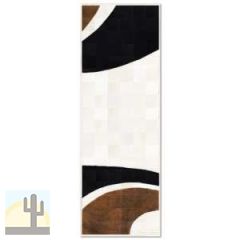 32371R - Custom Patchwork Cowhide Runner Tri-Color Arches 32371R