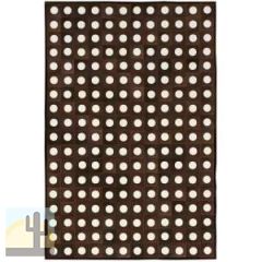 32545 - Custom Patchwork Cowhide Rug Dots White Dark Brown 32545