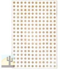 32554 - Custom Patchwork Cowhide Rug Dots Tan on Off-White 32554