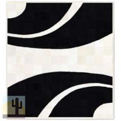 32563 - Custom Patchwork Cowhide Area Rug Four Arches Black 32563