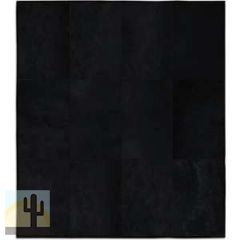 32600 - Custom Patchwork Cowhide Area Rug Rectangles Black 32600