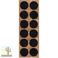 32628R - Custom Patchwork Cowhide Runner Circles Black Brown 32628R