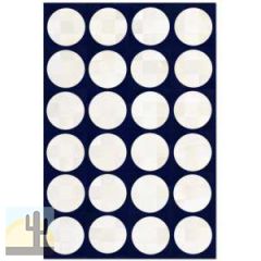 32631 - Custom Patchwork Cowhide Area Rug White Circles Dyed 32631
