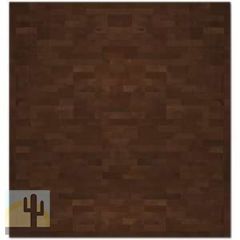 32633 - Custom Patchwork Cowhide Area Rug Bricks Dark Brown 32633