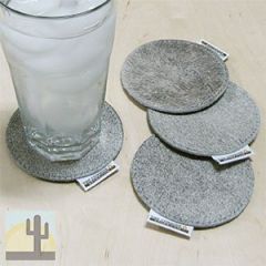328213 - Natural Solid Gray Cowhide Coasters - Set of 4 - item 328213
