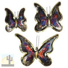 431056 - Set of 3 Rainbow Copper Drip Metal Inner Wing Butterflies