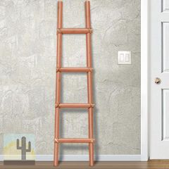 460251 - 24in Southwest Wooden Kiva Blanket Ladder in White Finish