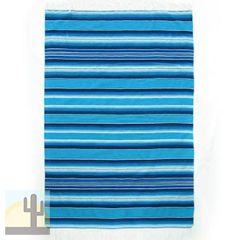 460409 - 60in x 84in Serape Blanket - Turquoise And Blue 460409
