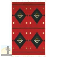 471175 - Custom Size Premium Zapotec Wool Rug - Red Gods Eye Alt