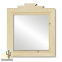 489110 - 17in Natural Pine Southwest Decor Lodge Mirror