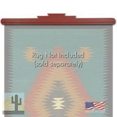 4895 - Rusty Red Washed Pine Wall-Mount Rug Hanger
