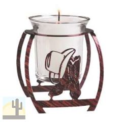 524845 - 4in Artlites Candle Holder - Boots and Hat Natural Fusion