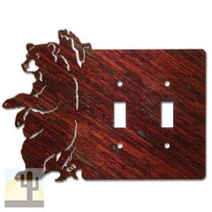 531251 - Lazart Bear on Side Natural Fusion Double Std Switch Plate