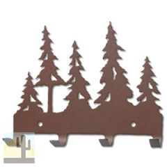 536801 - Lazart 7in Mini Wall Hooks - Rust Brown Pine Trees