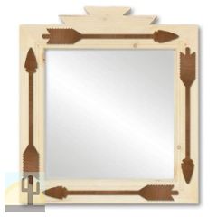 600003 - 17in Four Arrows Southwest Natural Pine Accent Mirror