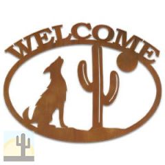 600109 - Howling Coyote Metal Welcome Sign