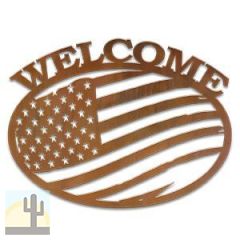 600126 - Tattered Flag Metal Welcome Sign