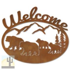 600202 - Bear Family Metal Welcome Sign