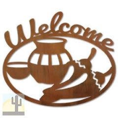 600208 - Chilies and Pots Metal Welcome Sign