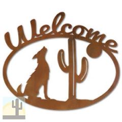 600209 - Howling Coyote Metal Welcome Sign