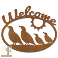 600222 - Quail Family Metal Welcome Sign