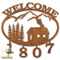 600305 - Log Cabin Welcome Custom House Numbers