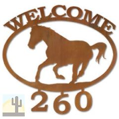 600312 - Running Horse Welcome Custom House Numbers